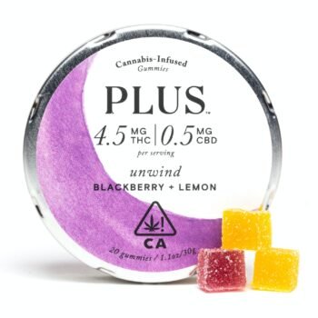 PLUS Unwind Blackberry + Lemon Gummies