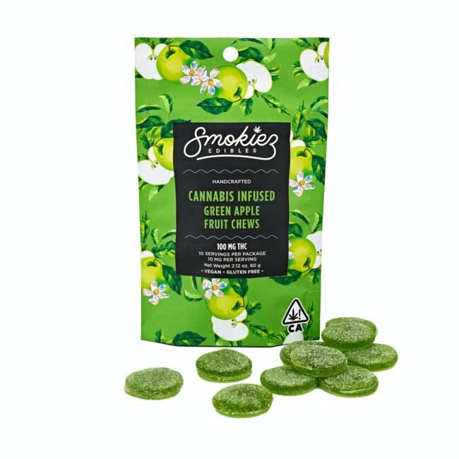 Smokiez Green Apple Fruit Chews - CA