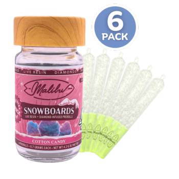 Snow Boards | Cotton Candy | 6pk Infused Prerolls 4.20g