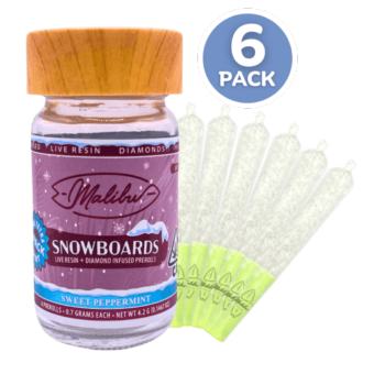 Snow Boards | Sweet Peppermint | 6pk Infused Prerolls 4.20g