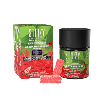 SOUR STRAWBERRY STIIIZY EDIBLES - 100MG GUMMIES